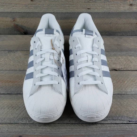 adidas Superstar Originals Men's Retro Shoes Sneakers White Tint Silver Metallic - Picture 6 of 9